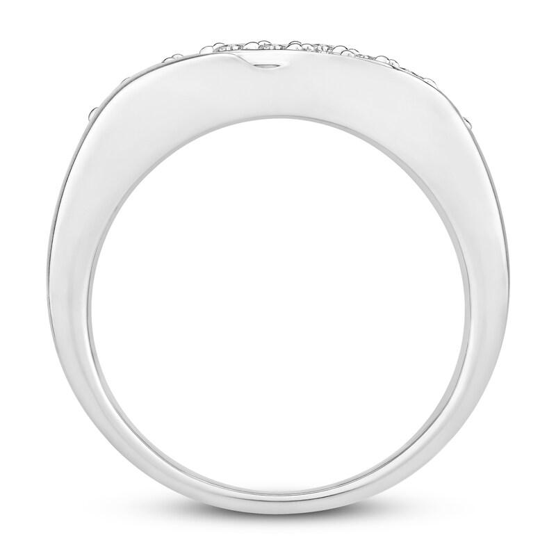 Men's Diamond Wedding Band 5/8 ct tw 10K White Gold