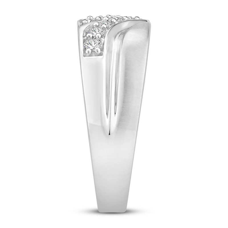 Main Image 3 of Now + Forever Men's Diamond Wedding Band 5/8 ct tw 10K White Gold