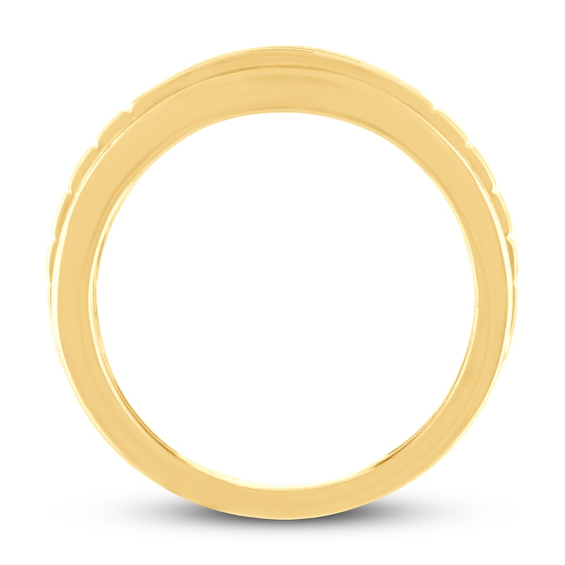 Men's Diamond Wedding Band 3/4 ct tw 10K Yellow Gold