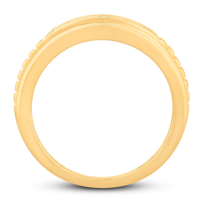 Men's Diamond Wedding Band 1/2 ct tw 10K Yellow Gold