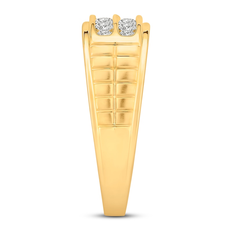 Men's Diamond Wedding Band 1/2 ct tw 10K Yellow Gold