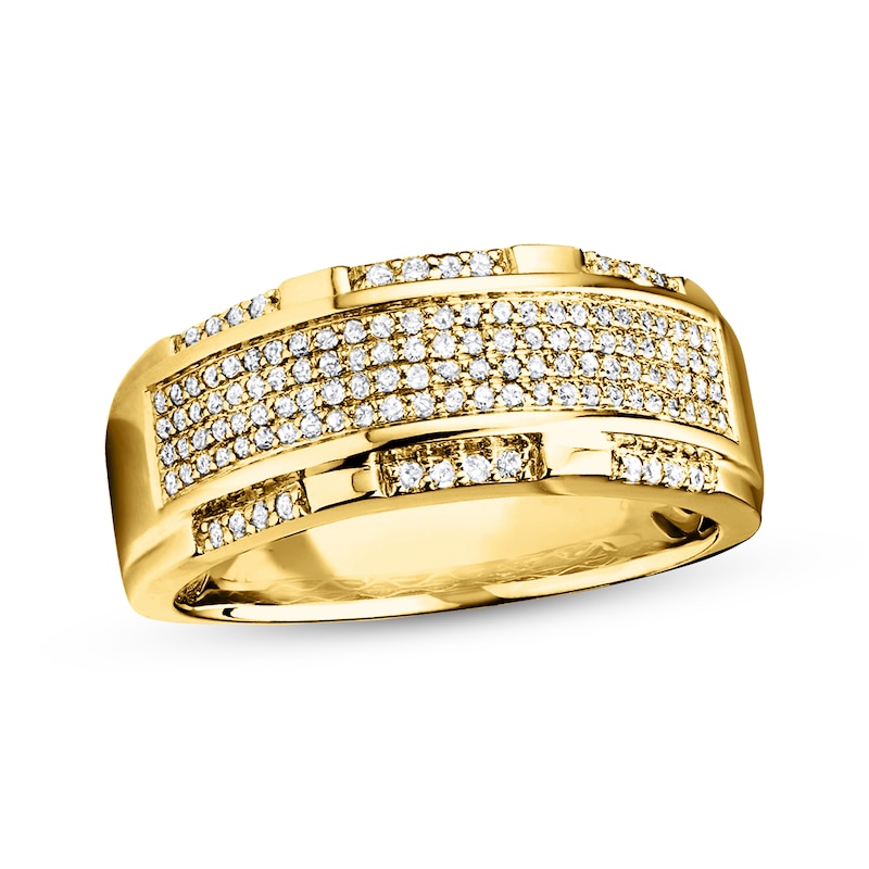 Main Image 1 of Men's Diamond Ring 1/2 ct tw Diamonds 10K Yellow Gold