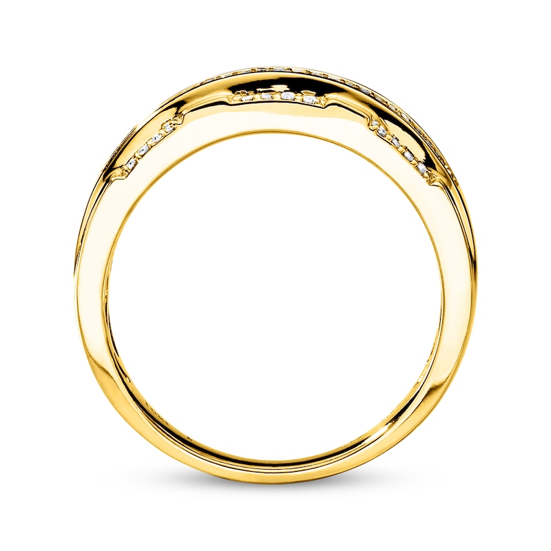 Main Image 2 of Men's Diamond Ring 1/2 ct tw Diamonds 10K Yellow Gold