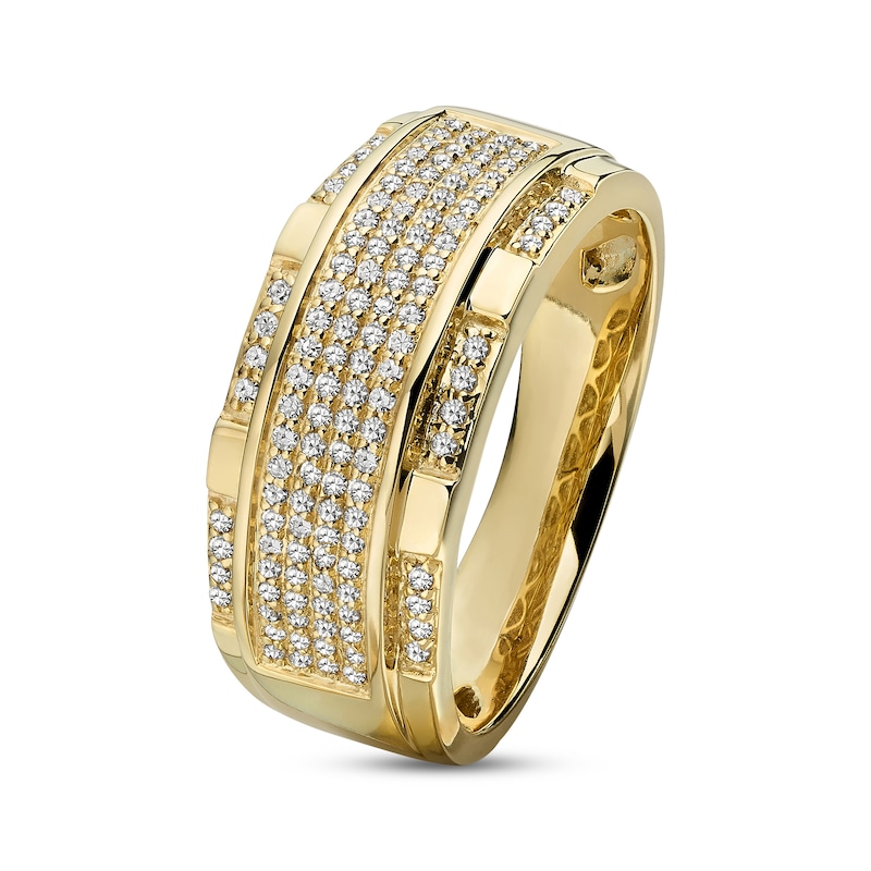 Men's Diamond Ring 1/2 ct tw Diamonds 10K Yellow Gold