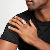 Thumbnail Image 3 of Men's Diamond & Lab-Created Ruby Lion Ring 1/2 ct tw Round-cut 10K Yellow Gold