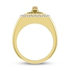 Thumbnail Image 3 of Men's Diamond & Lab-Created Ruby Lion Ring 1/4 ct tw 10K Yellow Gold