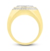 Thumbnail Image 3 of Men's Diamond Ring 1-1/4 ct tw Round & Baguette 10K Yellow Gold