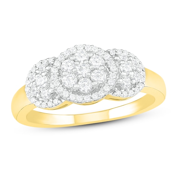 Diamond Fashion Ring 1/2 ct tw Round-cut 10K Yellow Gold