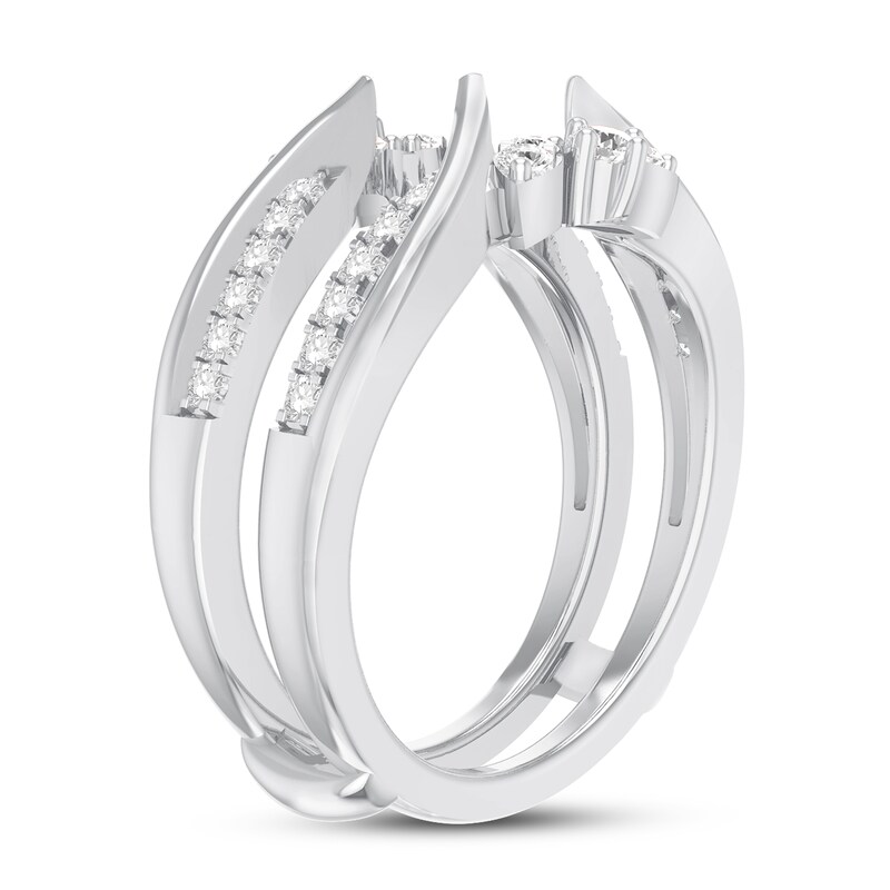 Diamond Enhancer Ring 3/8 ct tw Round-cut 14K White Gold
