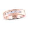 Thumbnail Image 1 of Men's THE LEO Diamond Wedding Band 3/8 ct tw Round-cut 14K Rose Gold