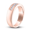Thumbnail Image 2 of Men's THE LEO Diamond Wedding Band 3/8 ct tw Round-cut 14K Rose Gold