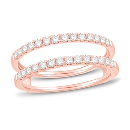 Now + Forever Diamond Enhancer Ring 1/2 ct tw Round-cut 14K Rose Gold