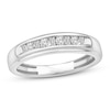 Thumbnail Image 1 of Men's Diamond Wedding Band 1/3 ct tw Round/Baguette 10K White Gold