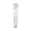 Thumbnail Image 2 of Men's Diamond Wedding Band 1/3 ct tw Round/Baguette 10K White Gold
