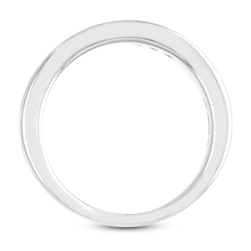 Main Image 3 of Men's THE LEO Diamond Wedding Band 1/3 ct tw Round-cut 14K White Gold