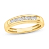 Thumbnail Image 0 of Men's Diamond Wedding Band Round/Baguette-Cut 1/3 ct tw 10K Yellow Gold