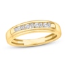 Thumbnail Image 1 of Now + Forever Men's Diamond Wedding Band Round/Baguette-Cut 1/3 ct tw 10K Yellow Gold