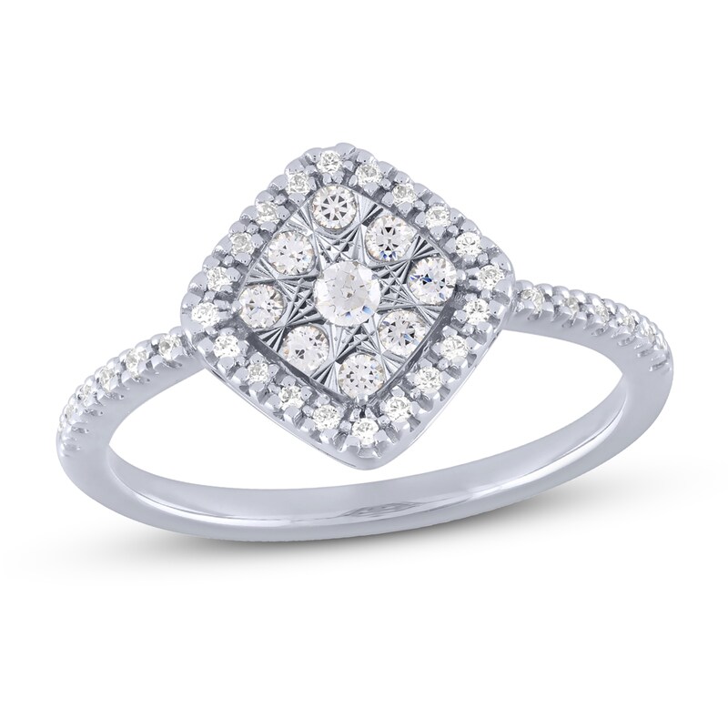 Diamond Ring 1/4 ct tw Round-Cut 10K White Gold