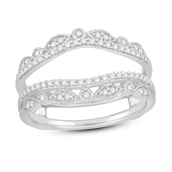 Now + Forever Diamond Enhancer Ring 1/3 ct tw Round-Cut 14K White Gold