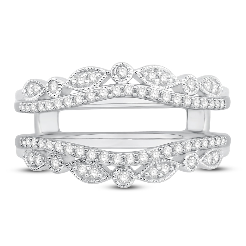 Diamond Enhancer Ring 1/3 ct tw Round-Cut 14K White Gold