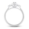 Diamond Promise Ring 1/4 ct tw Pear-Shaped & Round-Cut 10K White Gold