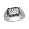 Thumbnail Image 0 of Men's Black & White Diamond Ring 1 ct tw 10K White Gold