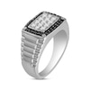 Thumbnail Image 1 of Men's Black & White Diamond Ring 1 ct tw 10K White Gold