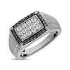 Thumbnail Image 2 of Men's Black & White Diamond Ring 1 ct tw 10K White Gold