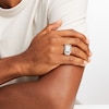 Thumbnail Image 3 of Men's Black & White Diamond Ring 1 ct tw 10K White Gold