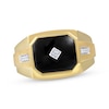 Thumbnail Image 1 of Men's Black Onyx & Diamond Ring 10K Yellow Gold