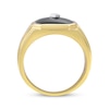Thumbnail Image 2 of Men's Black Onyx & Diamond Ring 10K Yellow Gold