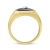 Thumbnail Image 3 of Men's Black Onyx & Diamond Ring 10K Yellow Gold