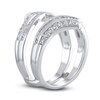 Diamond Enhancer Ring 3/4 ct tw Round/Baguette 14K White Gold