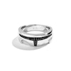 Thumbnail Image 1 of Star Wars The Mandalorian Men's Black Diamond Ring 1/5 ct tw Sterling Silver