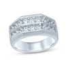 Thumbnail Image 1 of Men's Diamond Wedding Band 1-1/2 ct tw Round-cut 10K White Gold