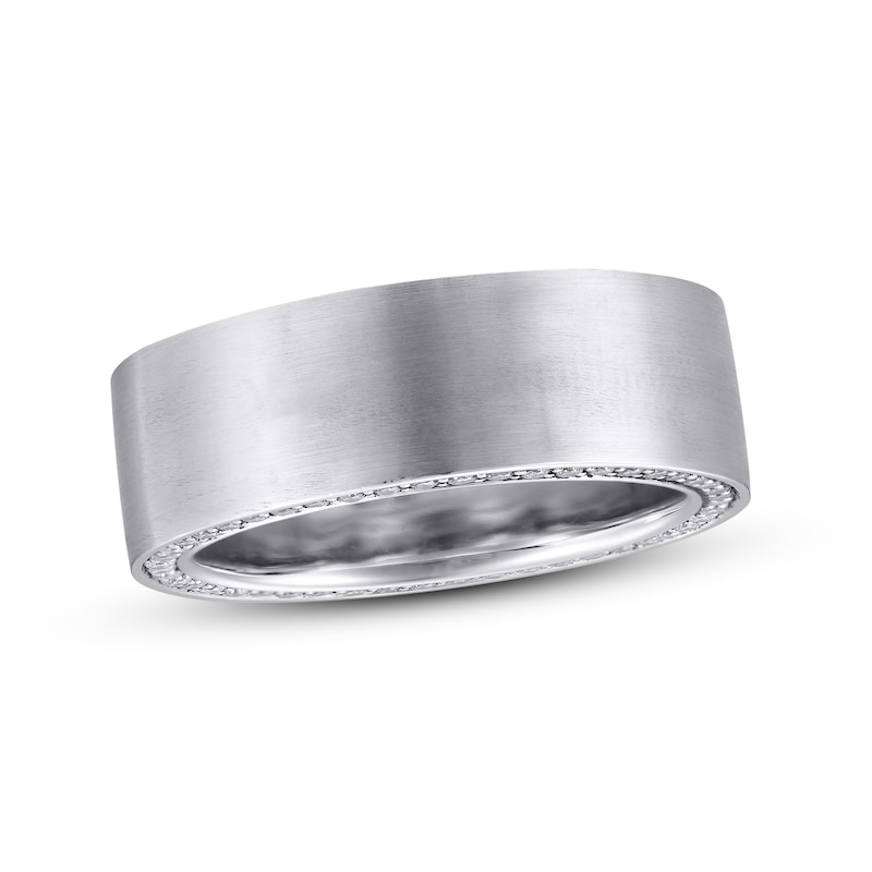 Main Image 1 of Now + Forever Our Ring by Jaymes & Jonathan Men's Diamond Wedding Band 1/2 ct tw Round-cut 14K White Gold
