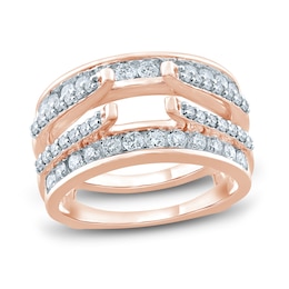 Now + Forever Diamond Enhancer Ring 1 ct tw Round-cut 14K Rose Gold
