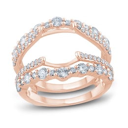 Now + Forever Diamond Enhancer Ring 1-1/3 ct tw Round-cut 14K Rose Gold