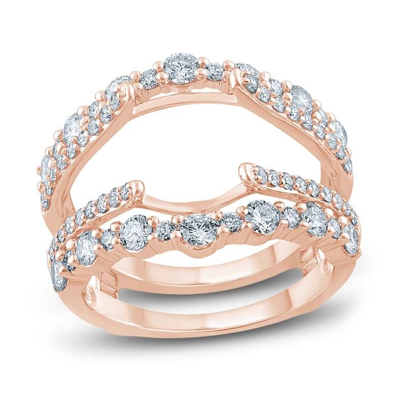 Main Image 1 of Now + Forever Diamond Enhancer Ring 1-1/3 ct tw Round-cut 14K Rose Gold