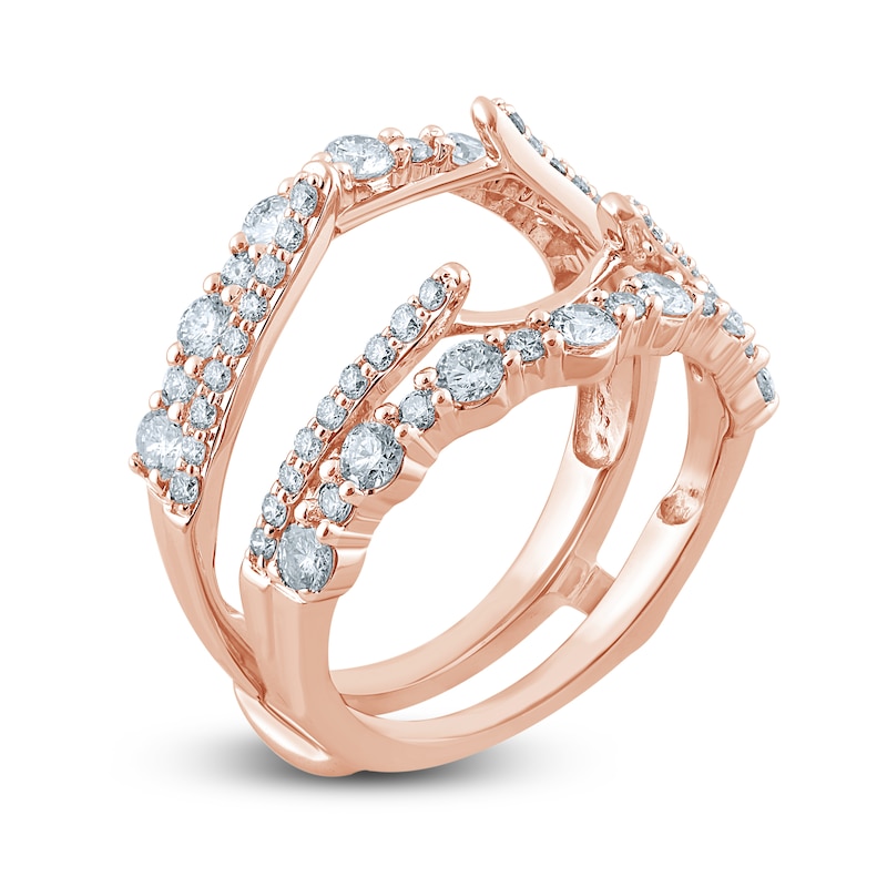 Main Image 2 of Now + Forever Diamond Enhancer Ring 1-1/3 ct tw Round-cut 14K Rose Gold