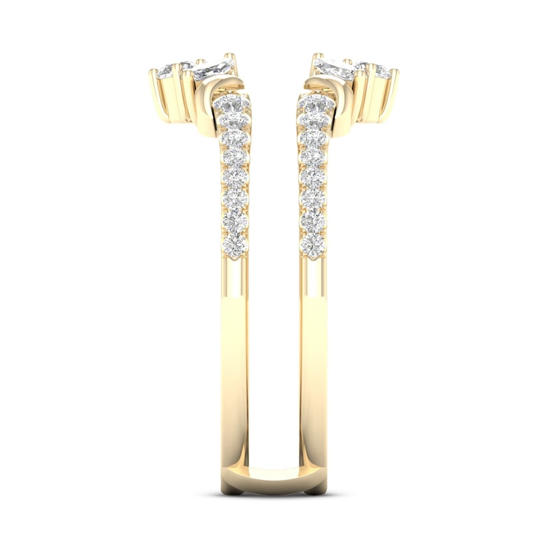 Main Image 2 of Now + Forever Diamond Enhancer Band 1/2 ct tw Round/Marquise 14K Yellow Gold