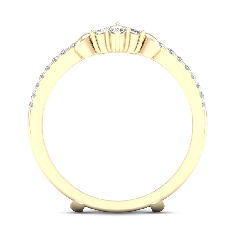 Main Image 3 of Now + Forever Diamond Enhancer Band 1/2 ct tw Round/Marquise 14K Yellow Gold
