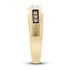 Thumbnail Image 3 of Now + Forever Men's Brown & Whiter Diamond Wedding Band 1/4 ct tw Round-cut 10K Yellow Gold