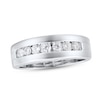 Thumbnail Image 1 of Now + Forever Men's Diamond Wedding Band 1/2 ct tw Round-cut 10K White Gold