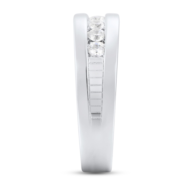 Main Image 3 of Now + Forever Men's Diamond Wedding Band 1/2 ct tw Round-cut 10K White Gold