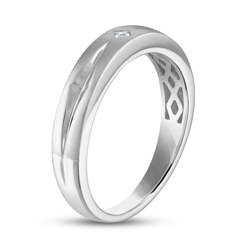 Diamond Accent Band 14K White Gold