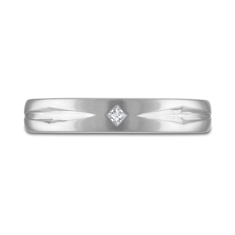 Diamond Accent Band 14K White Gold