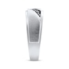 Thumbnail Image 2 of Now + Forever Men's Black Diamond Wedding Band 1/5 ct tw Round-cut 10K White Gold