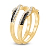 Thumbnail Image 2 of Now + Forever Black & White Diamonds 1/2 ct tw Enhancer Ring 14K Yellow Gold