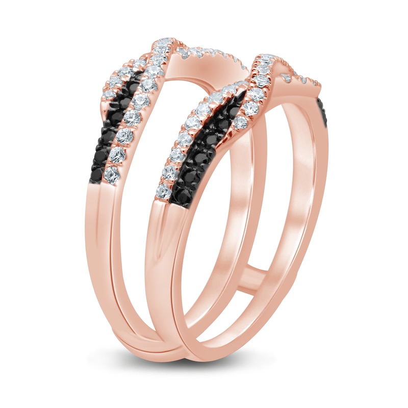 Main Image 2 of Now + Forever Black & Rose Diamonds 1/2 ct tw Enhancer Ring 14K Rose Gold